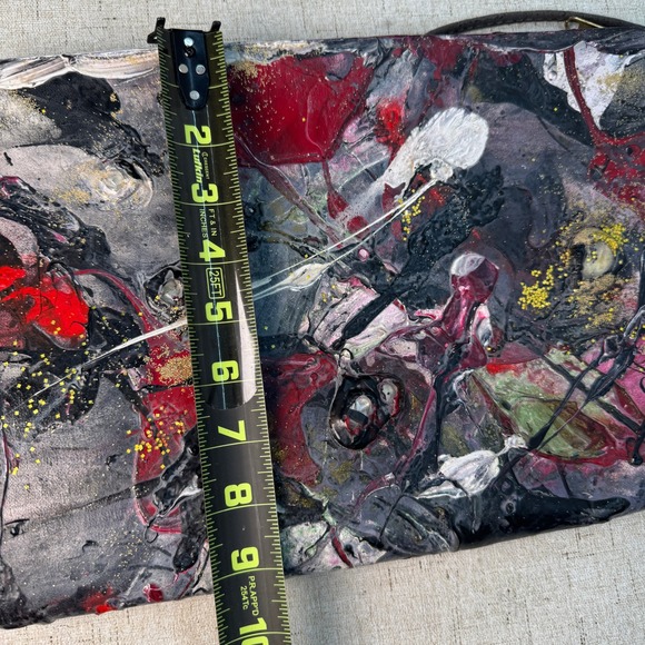 Vintage 80s Artist-Made Abstract Painted Crossbody – One of a Kind - Picture 6 of 16